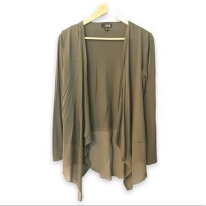 a.n.a Green Lightweight Green Waterfall Cardigan Open Front Sweater